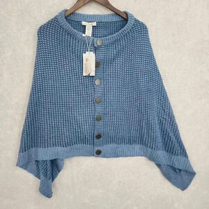 NWT Simply Noelle Knit Sweater Poncho One Size 3521P